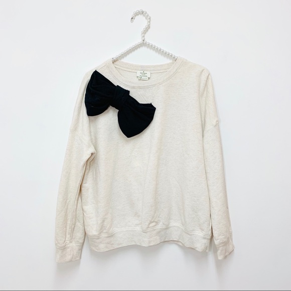 Kate Spade Shanghai Bow Sweatshirt in Oatmeal - Picture 2 of 8